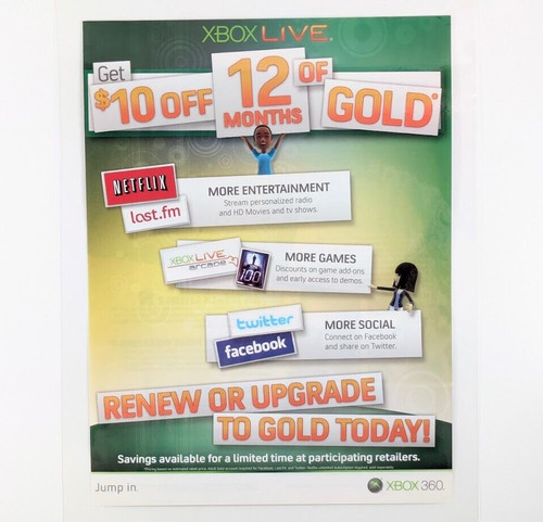 Poster xbox live - live, gold